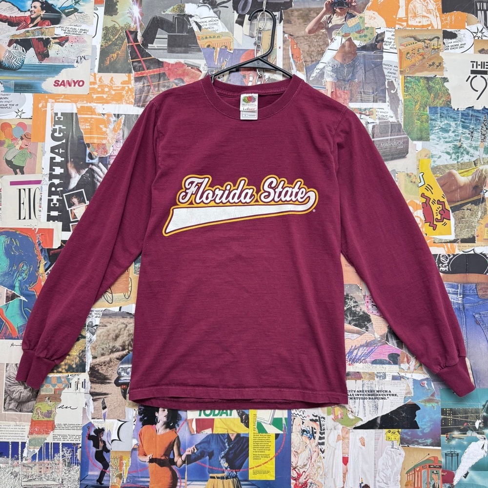Fruit of the Loom Florida State Seminoles Long Sleeve T Shirt Burgundy‎ S